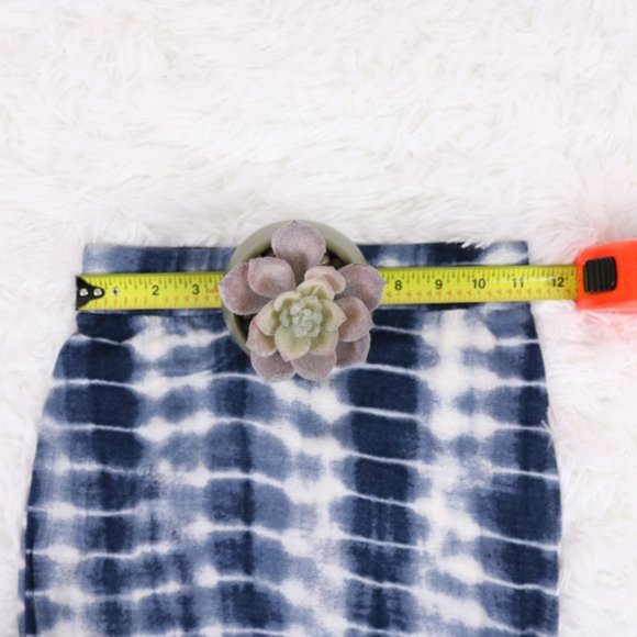 2/$20 White blue tie dye high waist maxi skirt b9 - Picture 8 of 8